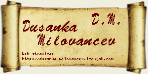 Dušanka Milovančev vizit kartica